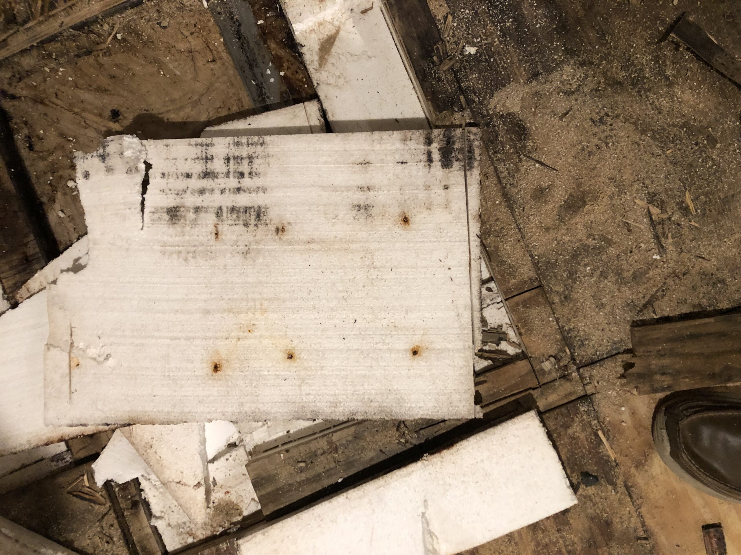 4 mil plastic vapor barrier allow water to travel and promote mold groweth on Styrofoam panels